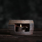 Handmade Japanese Ceramic Teapot Warmer Set – Gilt Iron Glaze
