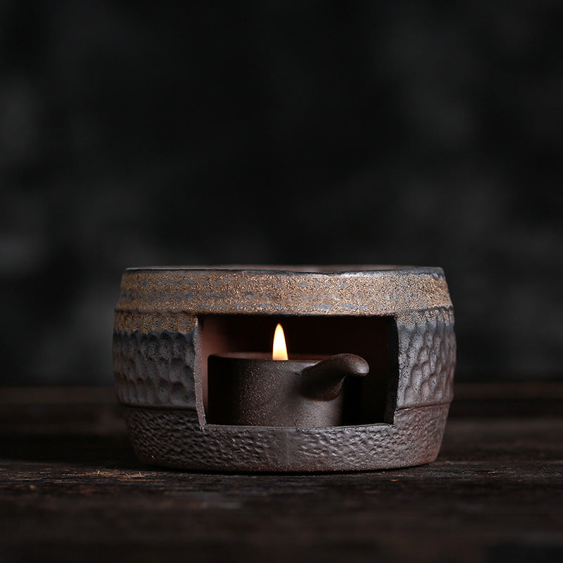 Handmade Japanese Ceramic Teapot Warmer Set – Gilt Iron Glaze