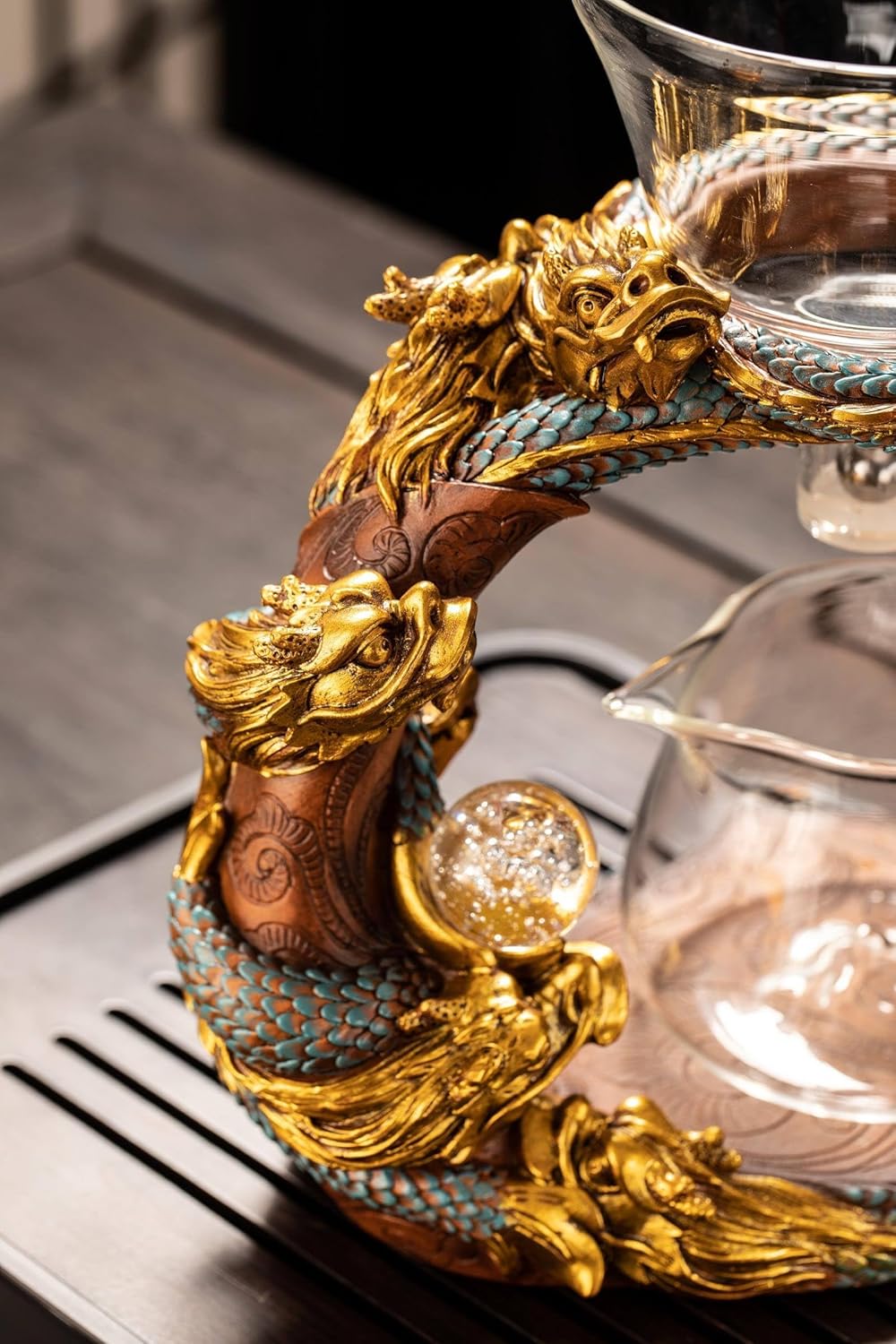 Embossed Dragon Tea Maker – Heat-Resistant Glass Gift Set
