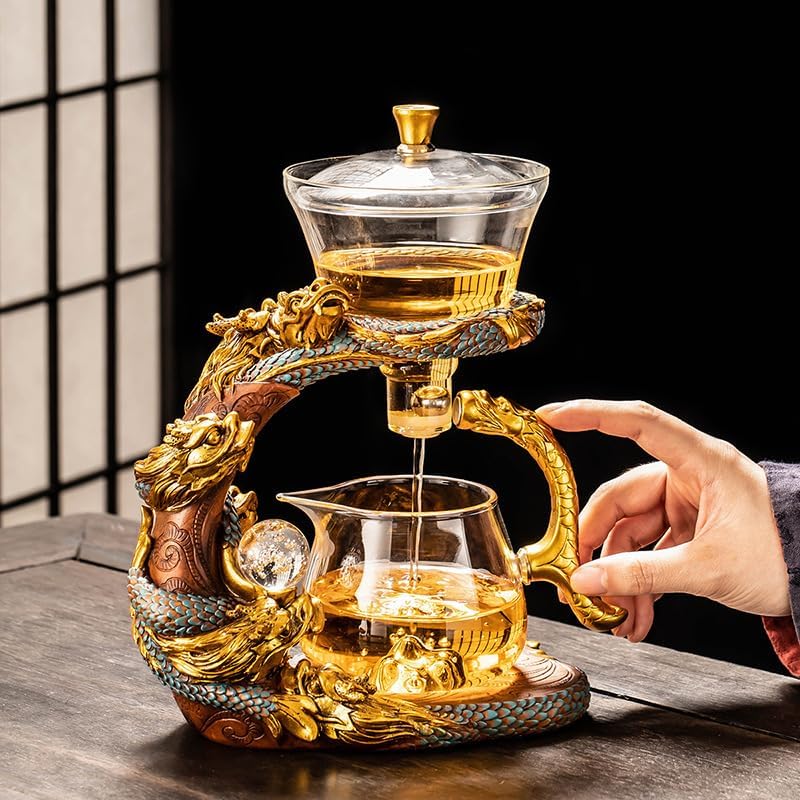 Embossed Dragon Tea Maker – Heat-Resistant Glass Gift Set