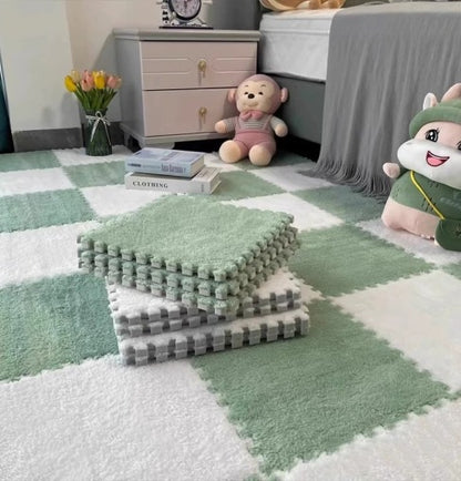 Soft Fluffy Puzzle Mats for Kids’ Playroom