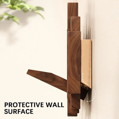 Stylish Wall Mounted Coat Rack with Flip-Up Hooks - Perfect for Home Decor